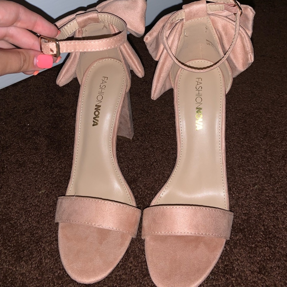 Pale pink heels